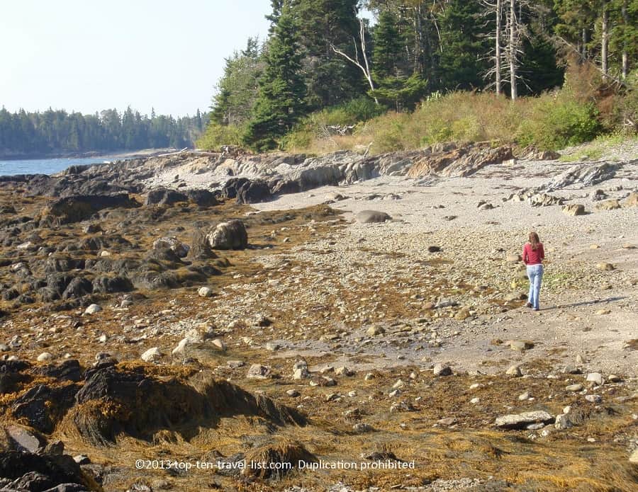 Public beach in Islesboro, Maine