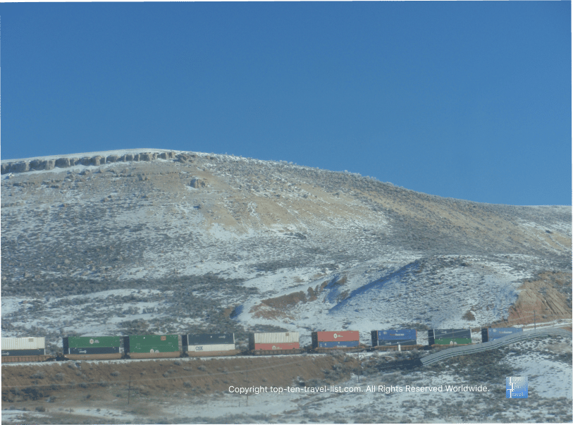 Snowy views driving out West