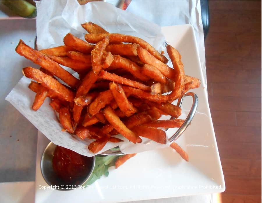 Sweet potato fries at Bella Luna in Jamaica Plain