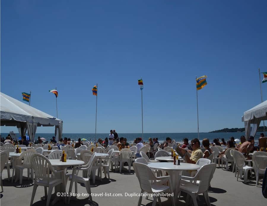 Ocean views from Atlantic Beach Club outside patio - Middletown, Rhode Island