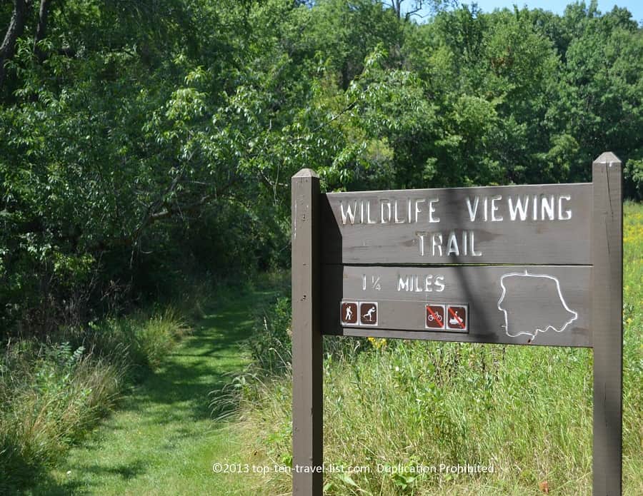 Wildlife Viewing trail sign at Castle Rock State Park