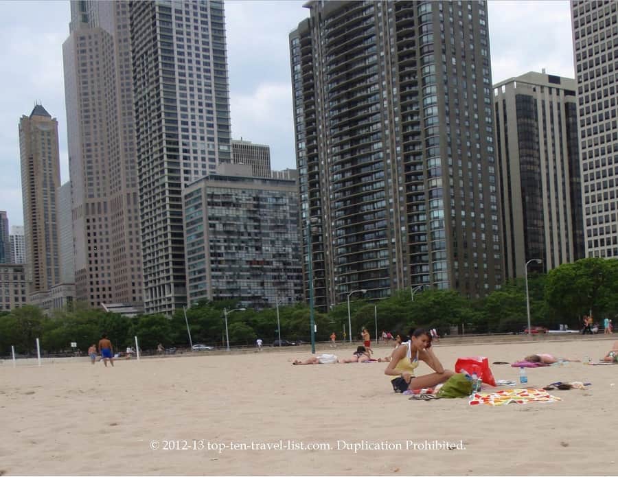 Oak Street Beach in Chicago, IL