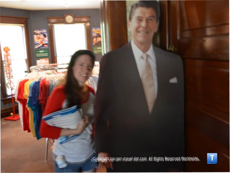 Reagan cut out at his boyhood home in Dixon