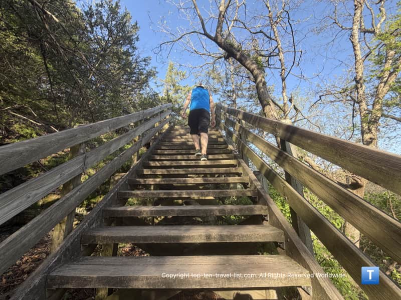 Steep Staircase on the Starved Rock trail