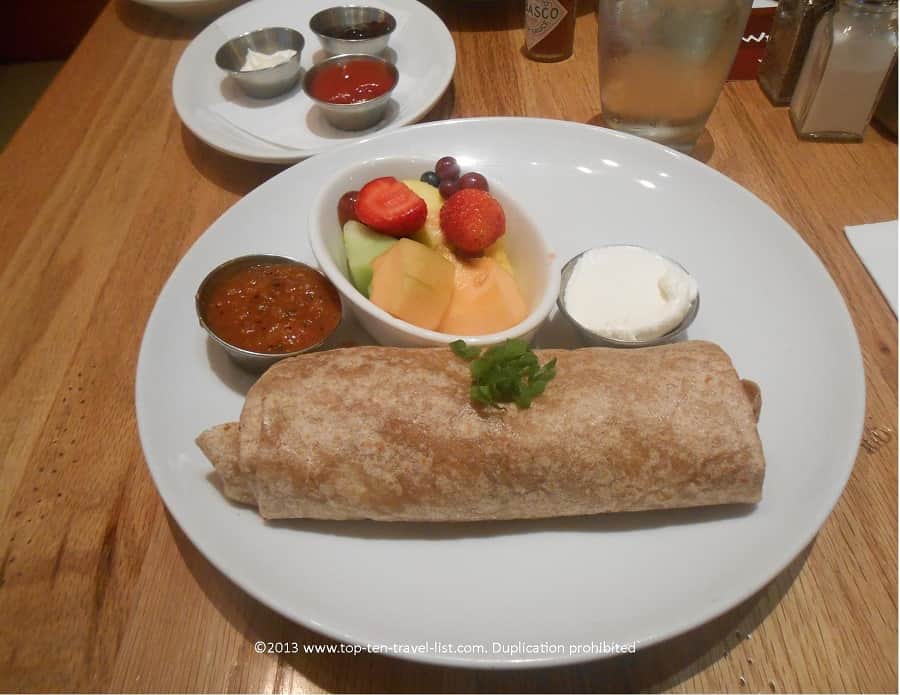 Breakfast burrito at Wildberry in Chicago