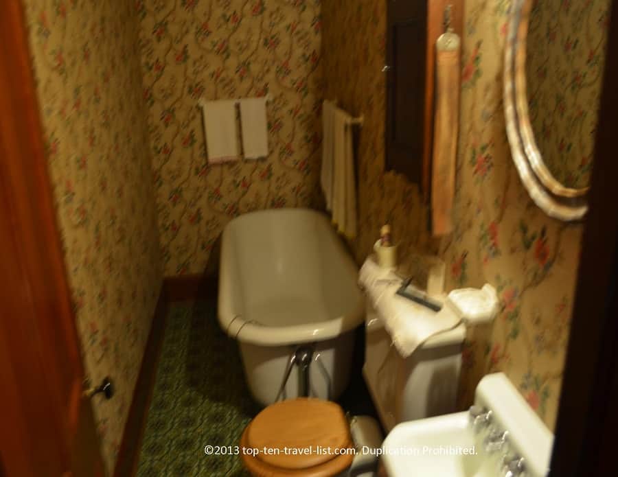 Bathroom in the Reagan Boyhood home in Dixon