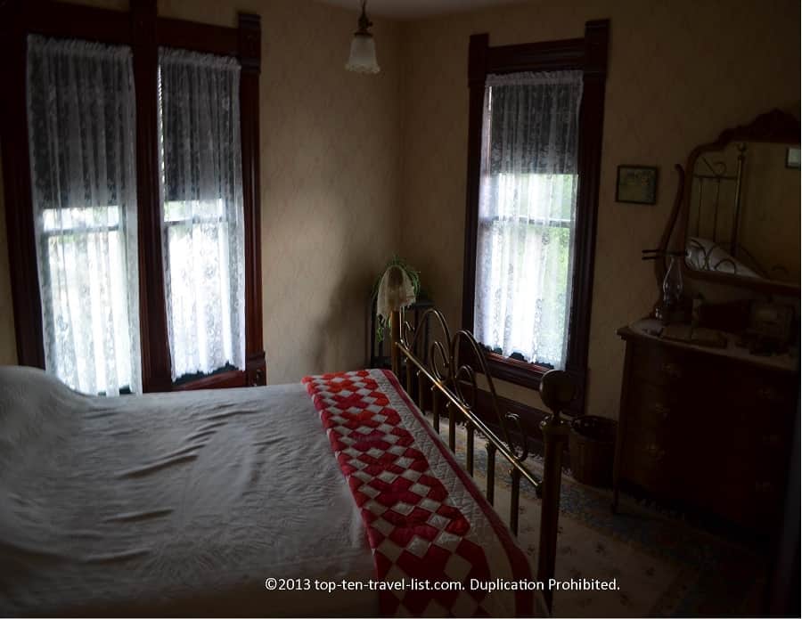 Bedroom at the Reagan boyhood home in Dixon