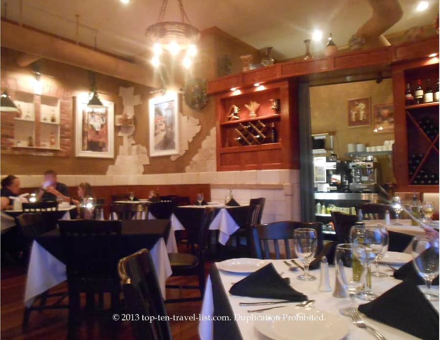 Dining room at Basil Tree Ristorante in Dixon, IL