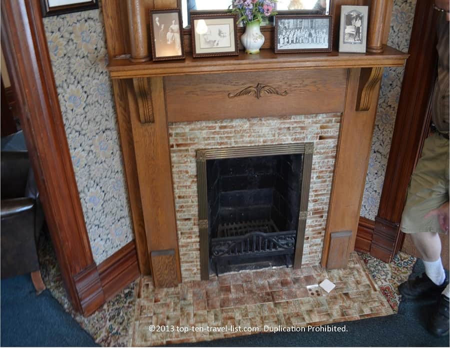 Fireplace in Ronald Reagan's Dixon home