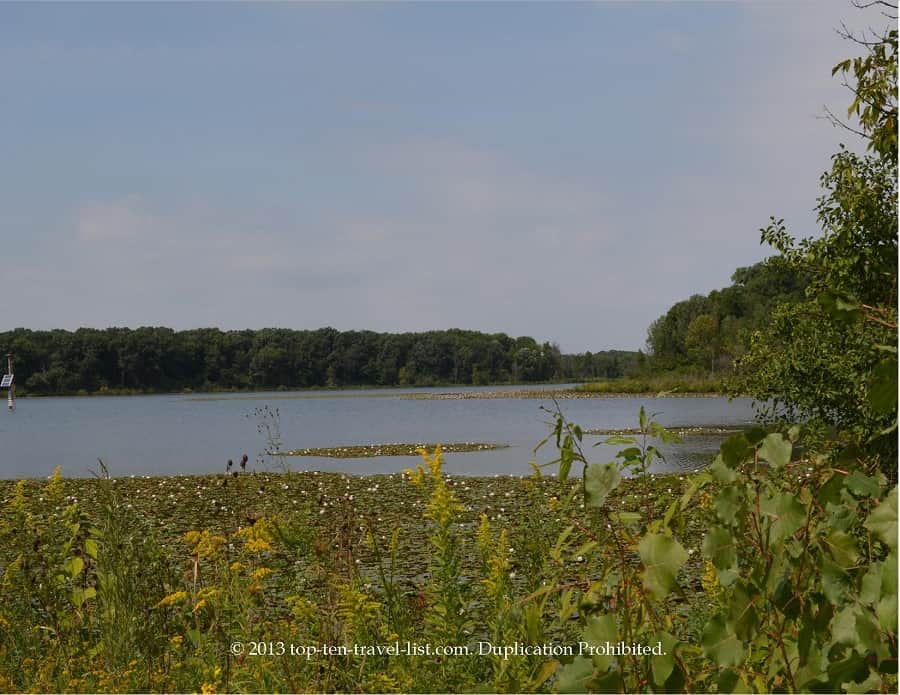 Lake views at Little Red School House in Palos Heights, Ilinois
