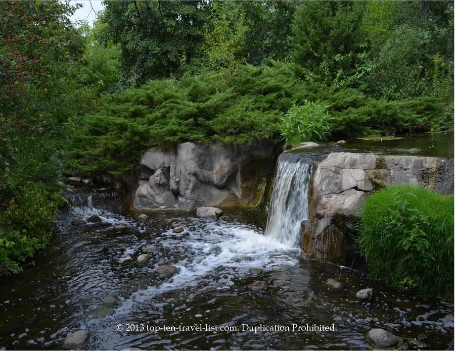Waterfall at Lake Katherine Park in Palos Hills