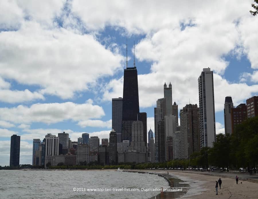 Skyline views from the Chicago Lakefront Path