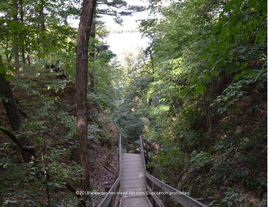 One of the many staircase at Starved Rock State Park