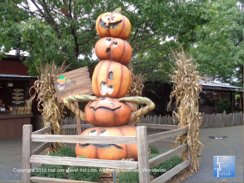 Pumpkin tower decoration at Bengston's