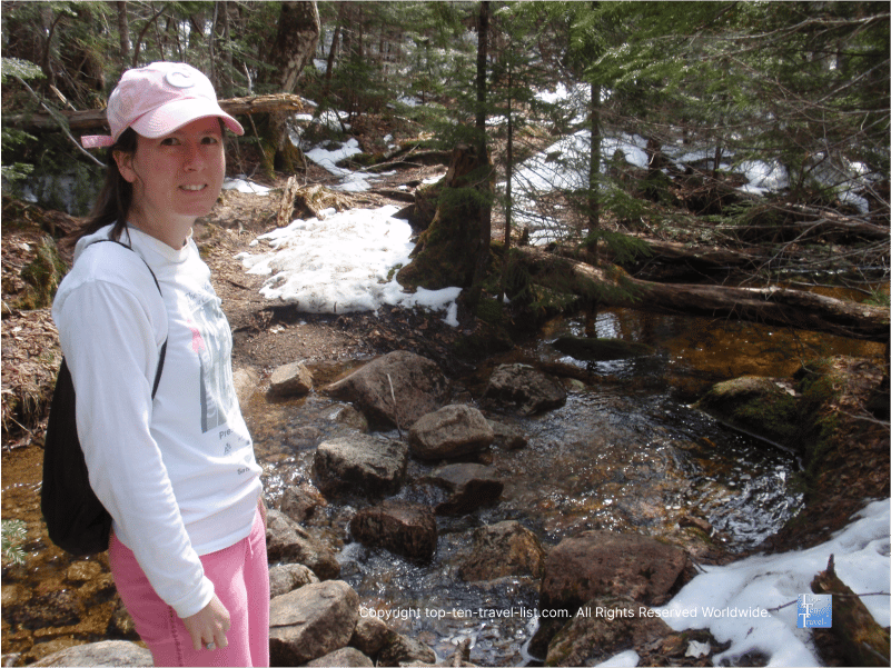 Small stream along the Greeley Ponds trail in the White Mountains 