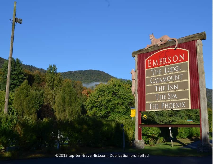 Emerson Spa and Resort sign