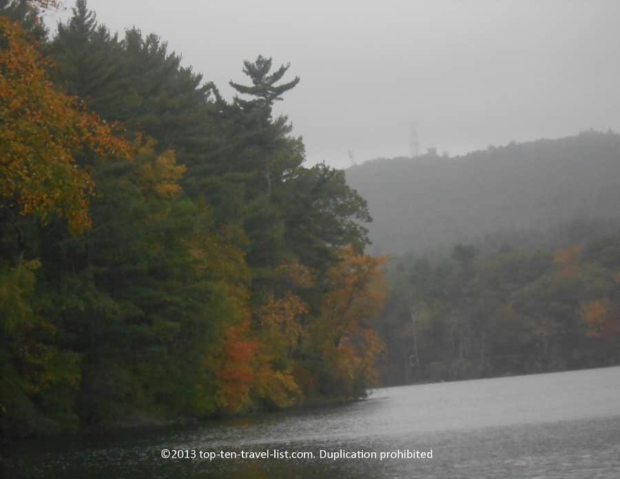 Fall day at Houghton's Pond in Massachusetts