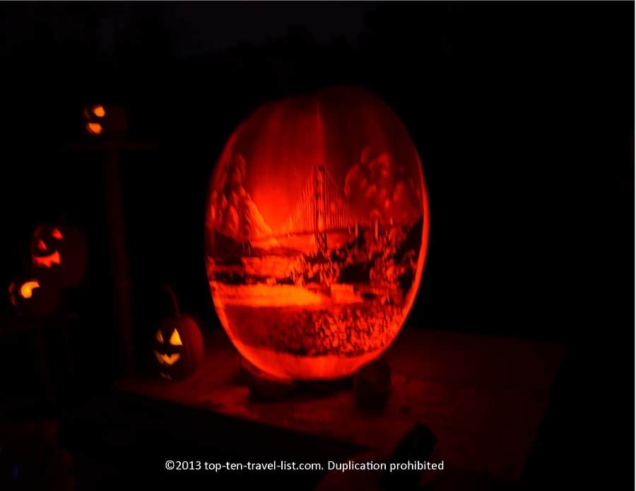 Golden Gate bridge Jack O'Lantern