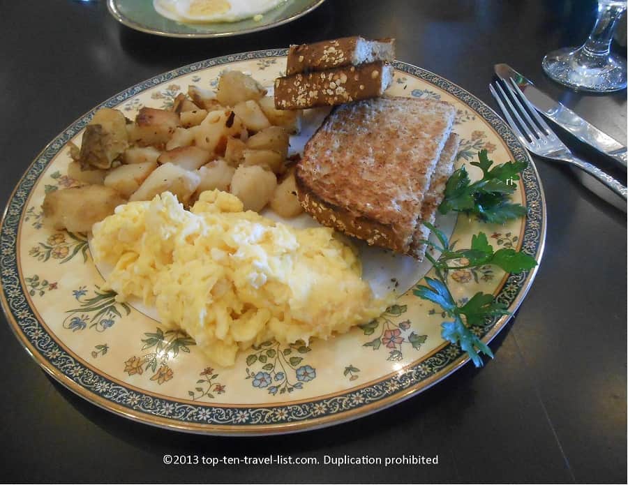 Scrambled egg plate at the Emerson