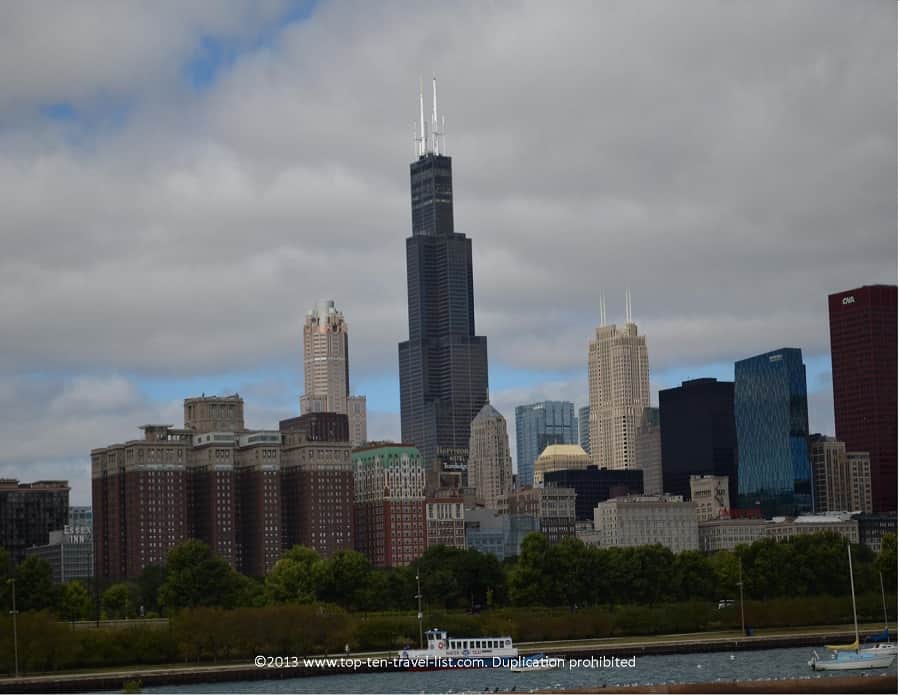 Willis Tower as seen from the Chicago Lakefront Path