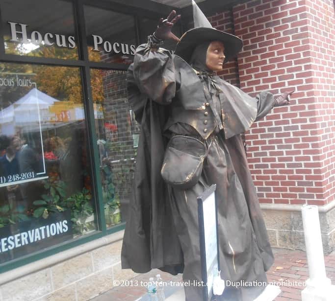 Witch display in Salem, Massachusetts