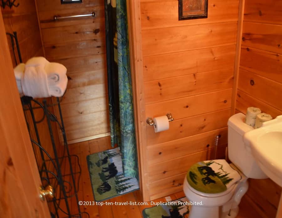 Black bear themed bathroom at Life's a Bear