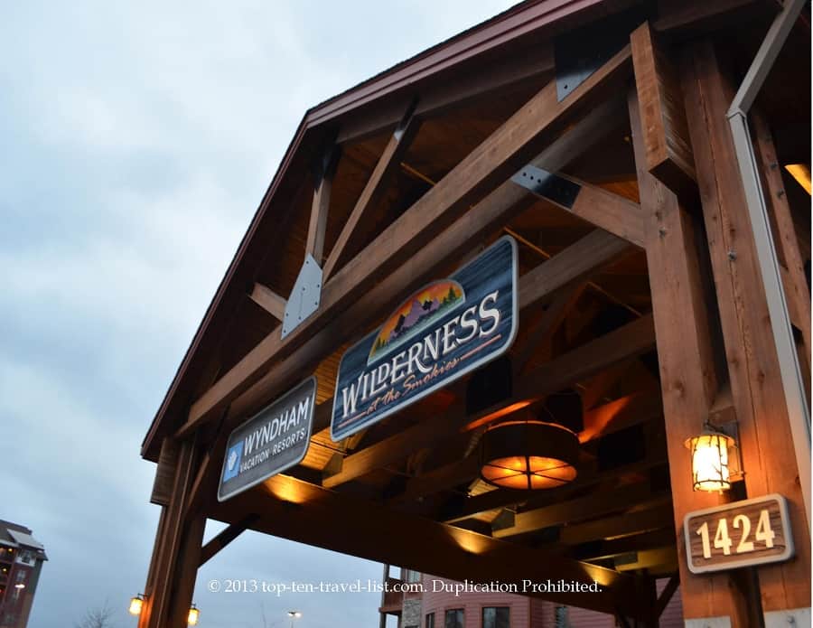 Wilderness at the Smokies sign in Tennessee 