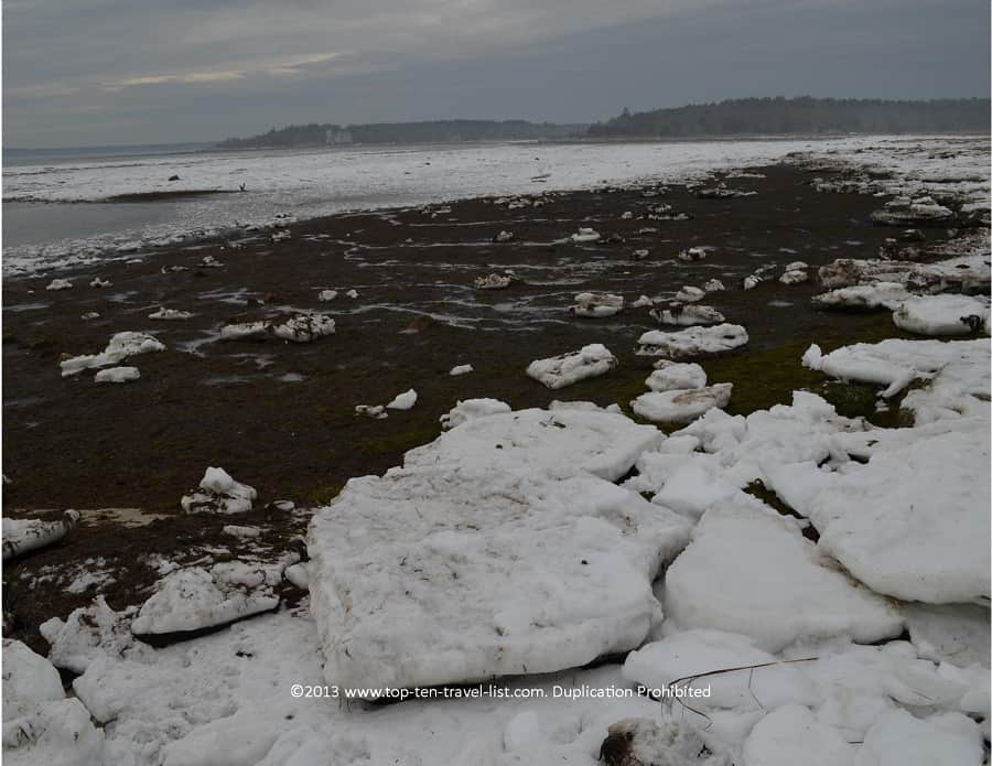 Beautiful winter views at Little Harbor beach