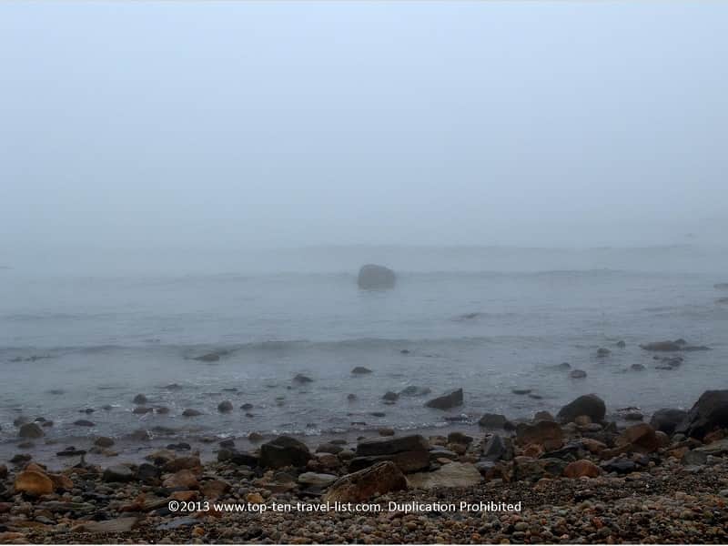 Views of Buzzards Bay from Allens Pond Wildlife Sanctuary in Westport, MA
