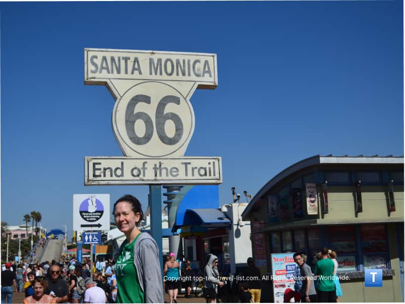 Rt. 66 end sign in Santa Monica
