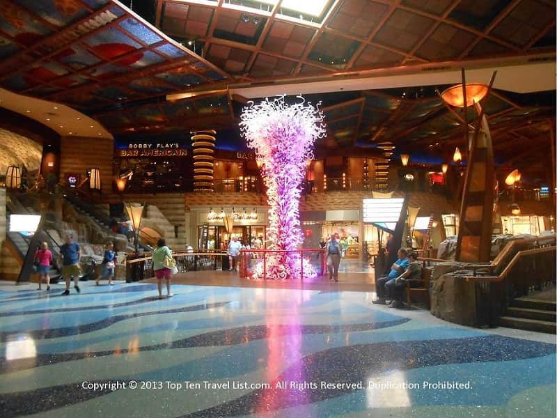 Chihuly sculpture at the Mohegan Sun