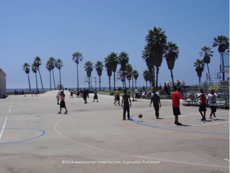 Basketball courts at Venice Beach
