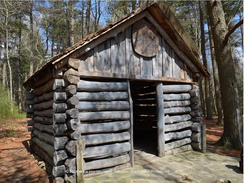 Log cabin at Boyden Wildlife Refuge in Taunton