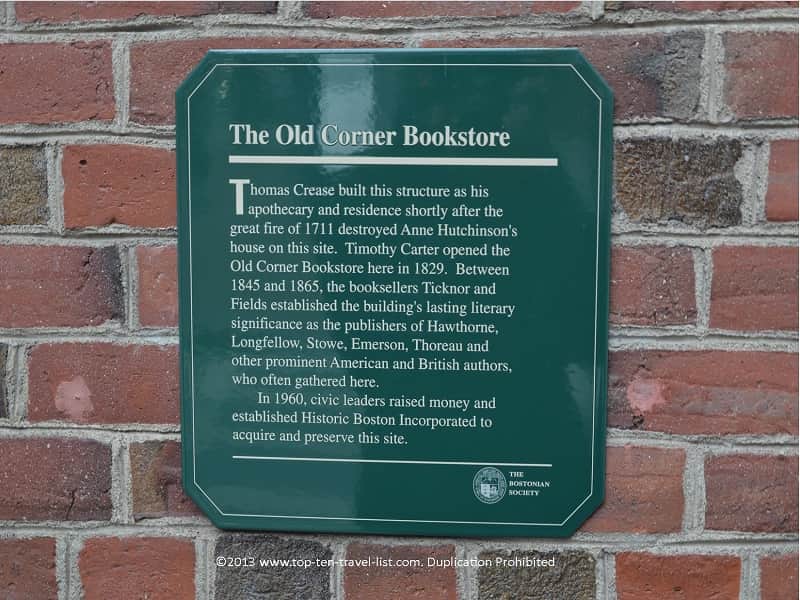 Old Corner Bookstore in Boston