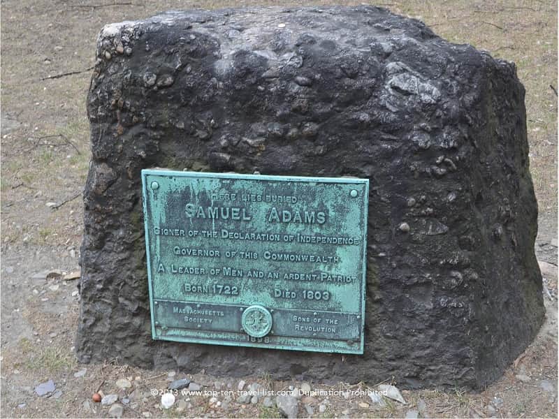 Samuel Adams gravestone in Boston