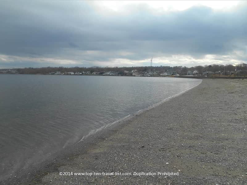 Dark skies at Teddy's Beach in Portsmouth, Rhode Island 