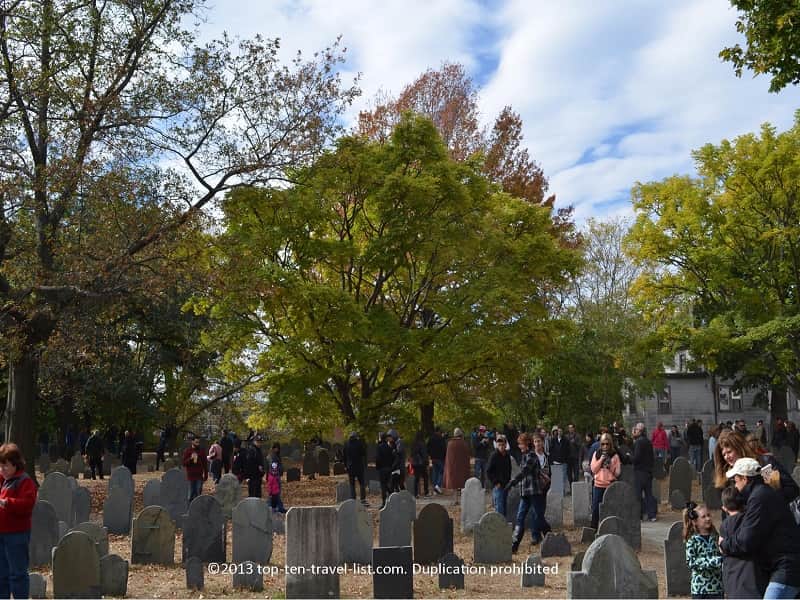 Old burying point cemetery in Salem