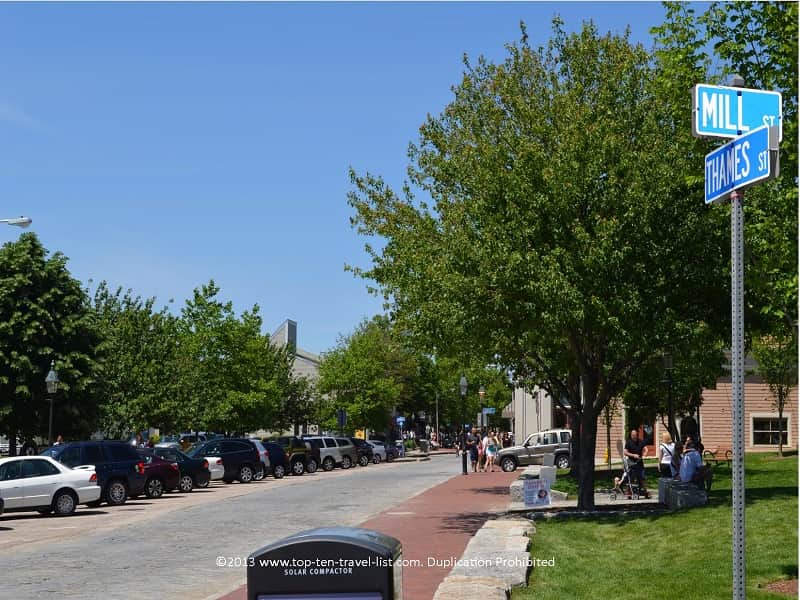 Thames St. in Newport, Rhode Island