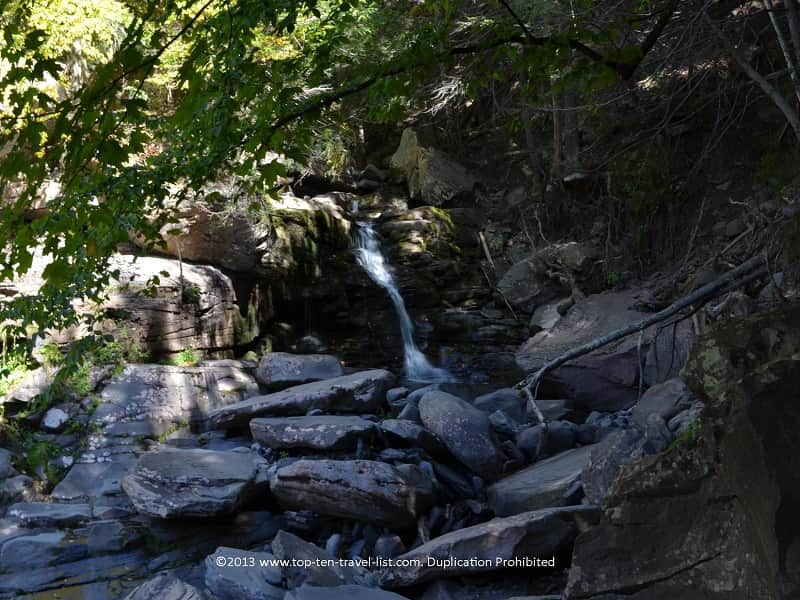 A small waterfall on the Kaaterskill Falls hike
