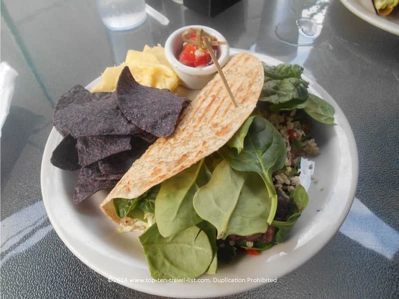 Black bean/quinoa burrito at Ohana Cafe - Palm Harbor, Florida