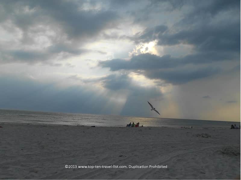 Cloudy skies on Honeymoon Island in Dunedin