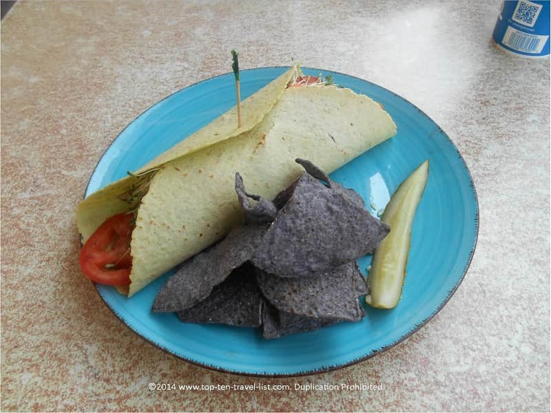 Hummus wrap at Malia's Cafe in Ocean City