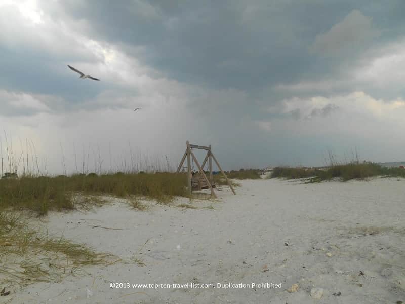 Swing on the beach at Honeymoon Island in Dunedin