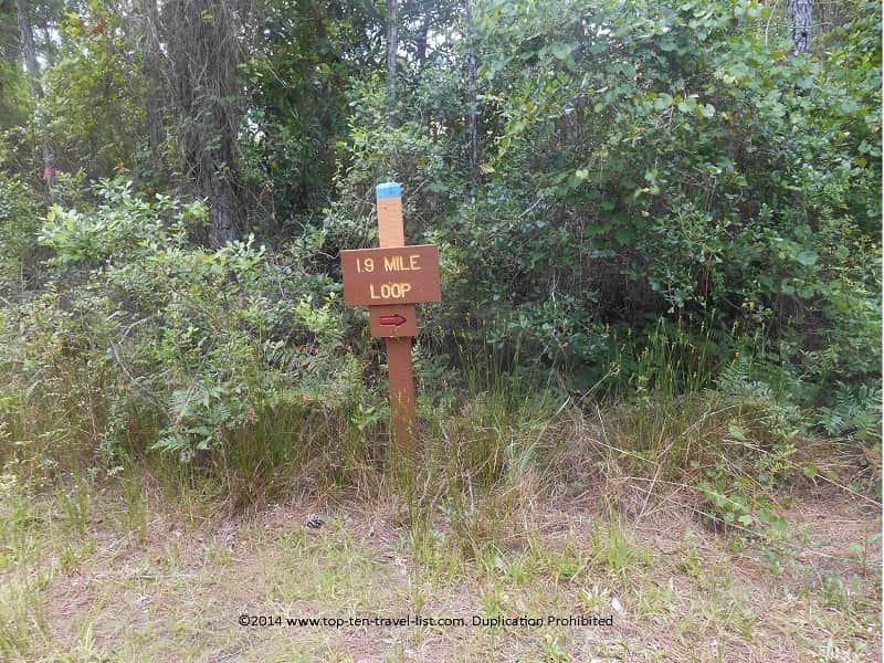 Trail sign at Jay B. Starkey Wilderness Park in New Port Richey