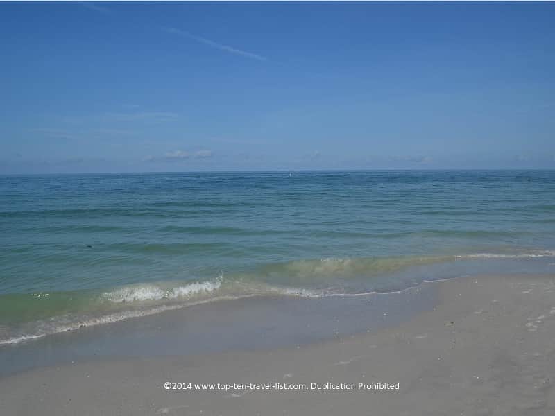 Beautiful clear water at St. Pete Municipal Beach in Treasure Island, Florida 