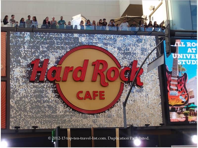 Hard Rock Cafe on Hollywood Blvd. 