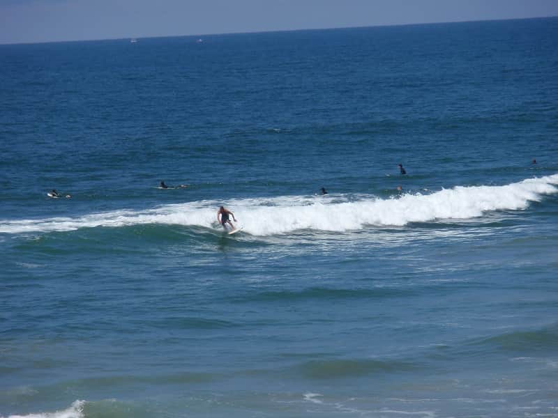 Surfers in Huntington Beach, California 