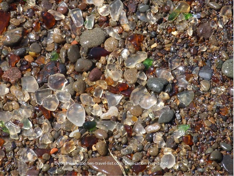 Layers of SeaGlass at Ft. Bragg beach - Northern California 