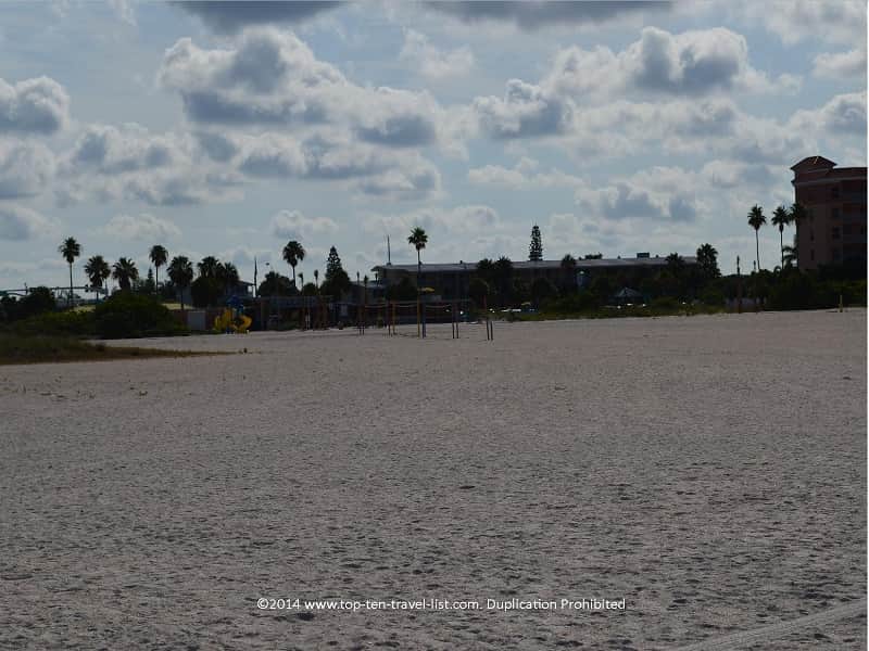 Snack shop and playground at St. Pete Municipal Beach in Treasure Island, Florida 