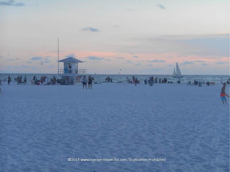 White sand at Clearwater Beach